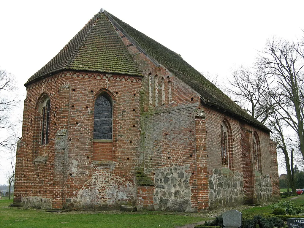 Church in Klinken, district Ludwigslust-Parchim, Mecklenburg-Vorpommern, Germany