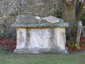 William Skuce monument in the churchyard approximately 15 metres south of south aisle to Church of St Mary