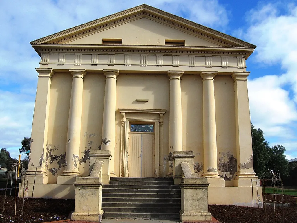 Building at the primary school at en:Eaglehawk, Victoria. Former East Methodist Church.