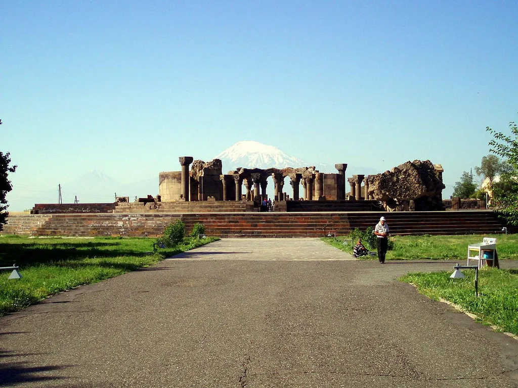 ruins of Zvartnots cathedral.