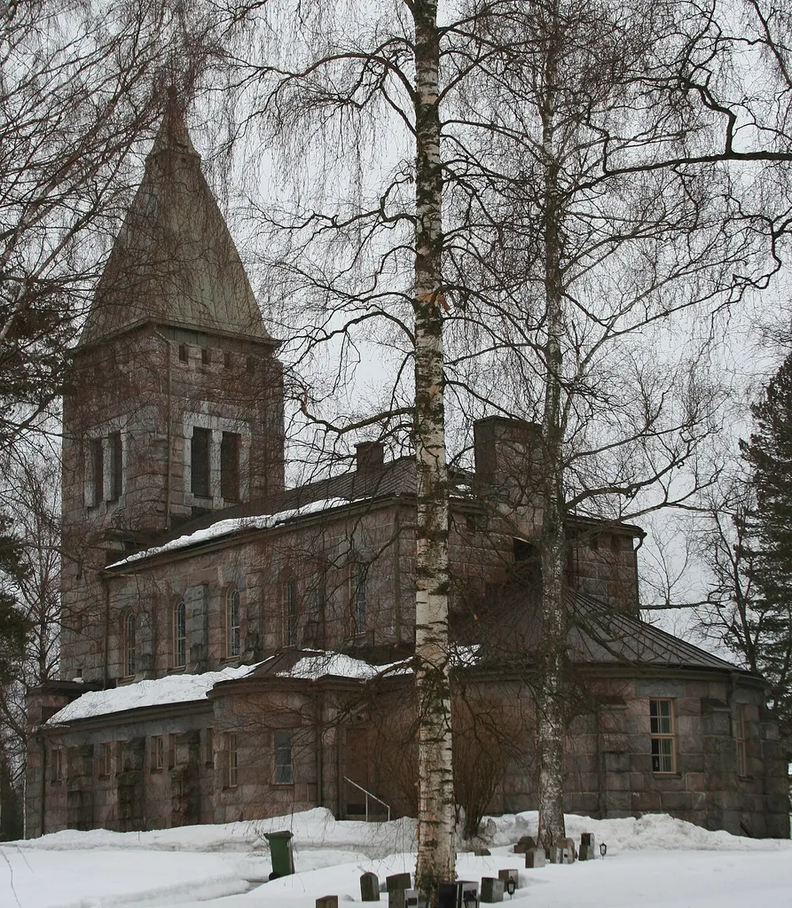 Pornainen Church, Pornainen, Finland. Architect Ilmari Launis, completed 1924. Photo taken from the graveyard.