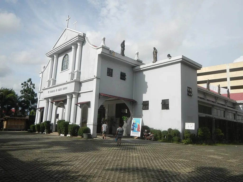 Roman Catholic Diocese of Antipolo Saint Francis of Assisi Parish Church (Cambridge-Midtown Villages, San Andres, Cainta, Rizal) Barangay San Andres (Poblacion) 14°34'33"N 121°6'54"E Cainta, Rizal from Felix Avenue also known as Imelda Avenue (Note: Judge Florentino Floro, the owner, to repeat, Donor Florentino Floro of all these photos hereby donate gratuitously, freely and unconditionally all these photos to and for Wikimedia Commons, exclusively, for public use of the public domain, and again without any condition whatsoever).