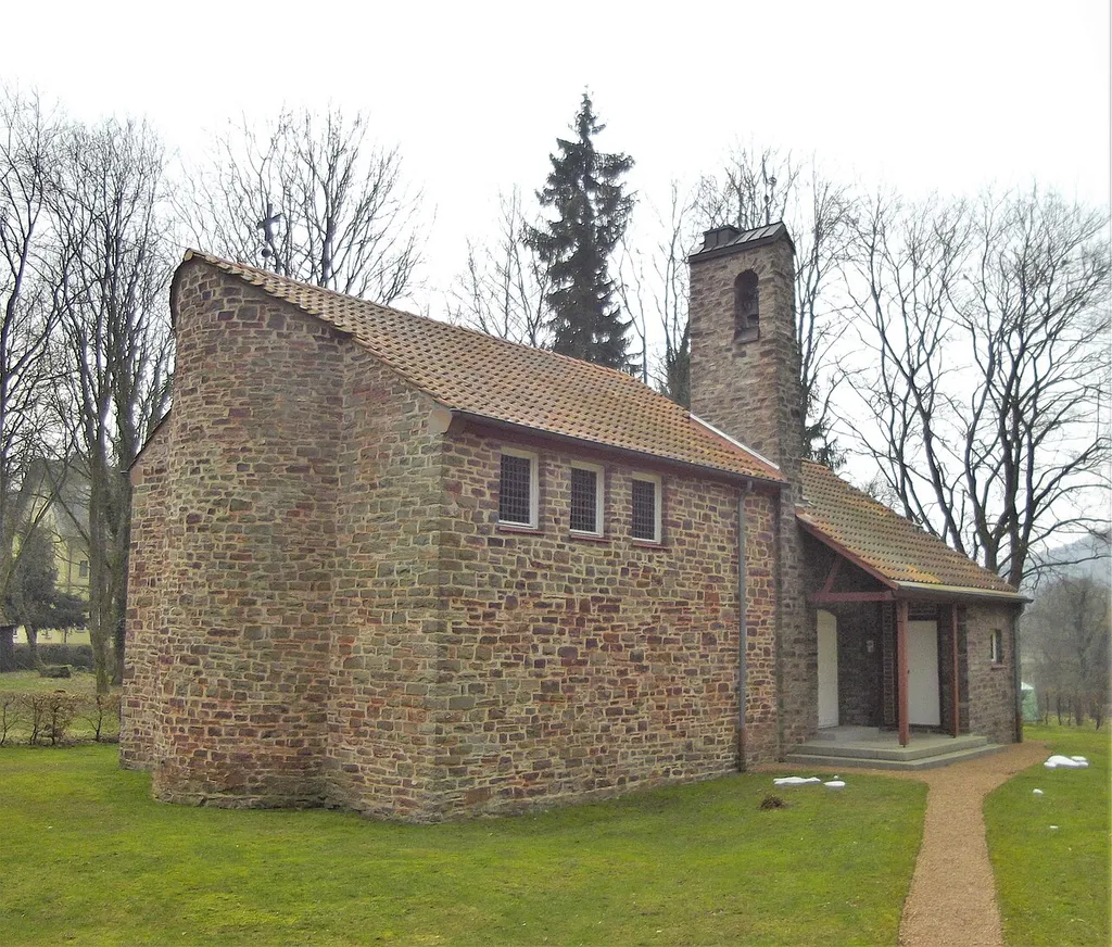 Exterior of the protestant church in Bierfeld, Saarland