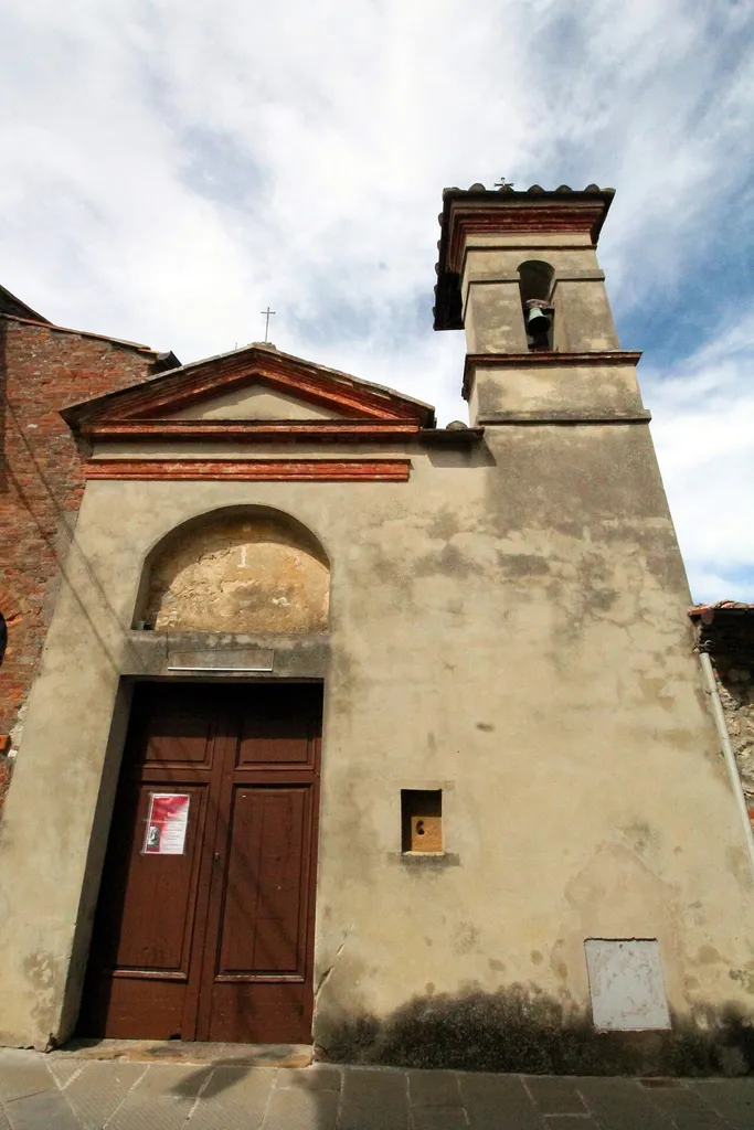 Church Chiesa della Compagnia del Corpus Domini, Montefollonico, hamlet of Torrita di Siena, Valdichiana, Province of Siena, Tuscany, Italy