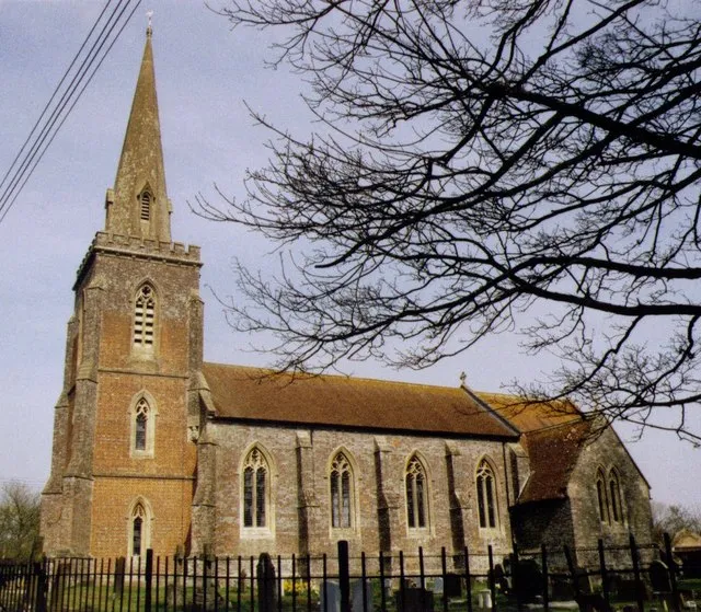 Parish church of St Barnabas, Peasemore, Berkshire, seen from the south