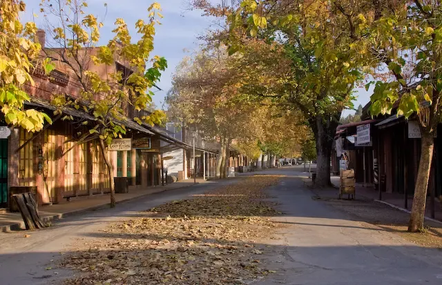 Main Street, Columbia — in Columbia State Historic Park, California.