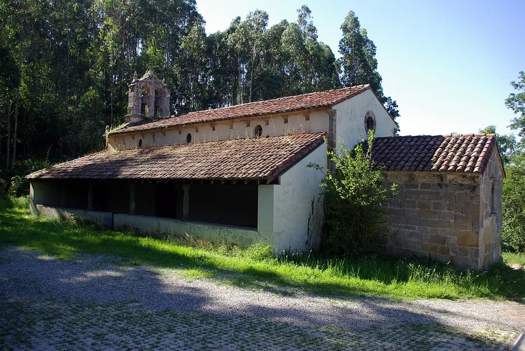 Saint Mary church in Sebrayo, Villaviciosa (Asturias, Spain).