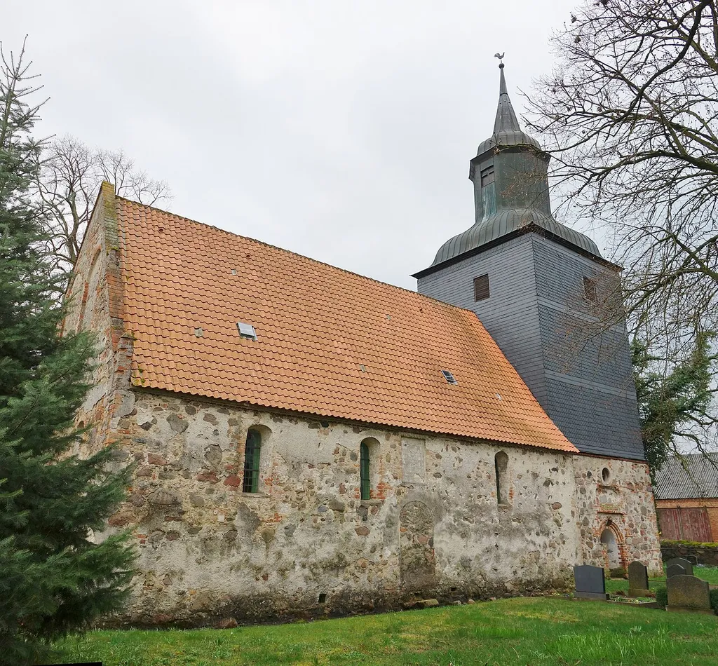 North-eastern view of church in Trebenow, Uckerland municipality, Uckermark district, Brandenburg state, Germany