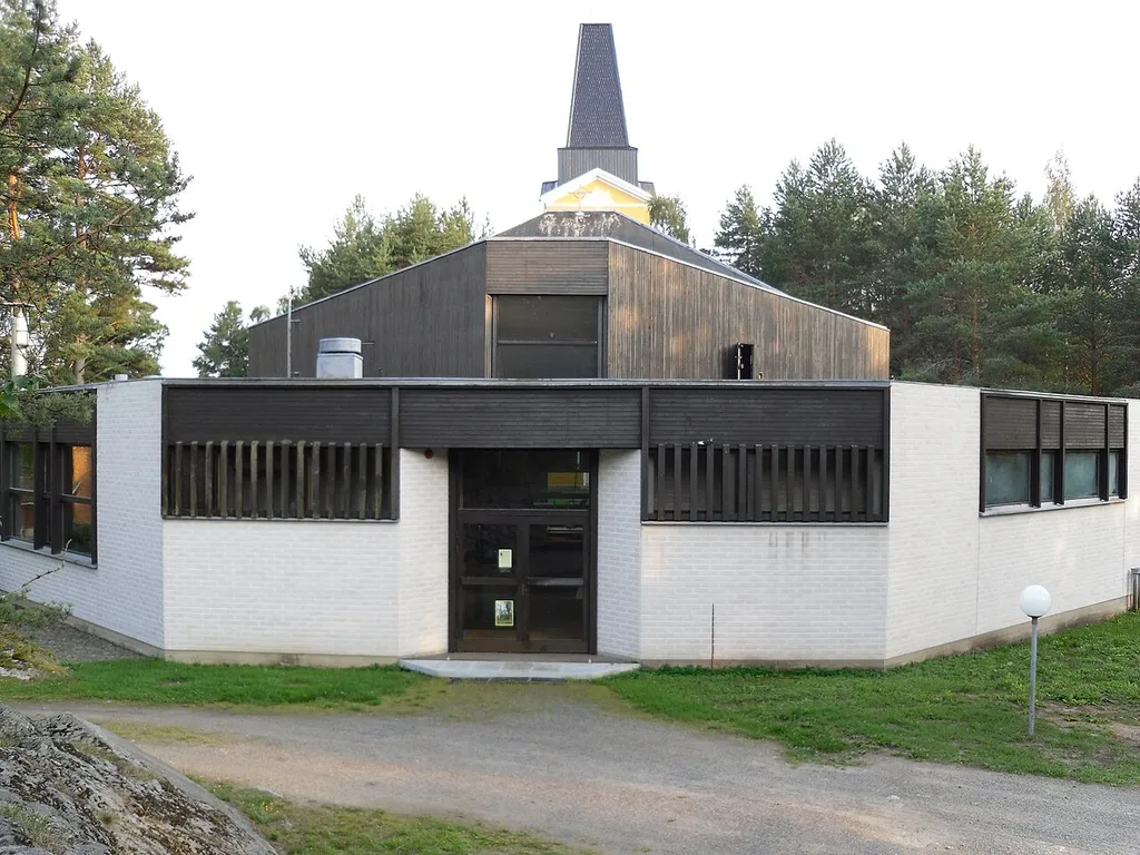 Sideby Church in Kristinestad, Finland. Completed in 1972. Architect: Erik Kråkström.