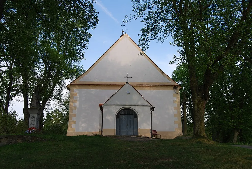 Kostel svatého Jana Křtitele. Svatý Jan (Květov). Okres Písek. Česká republika.