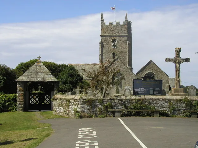St Marwenna's parish church, Marhamchurch, Cornwall, seen from the east