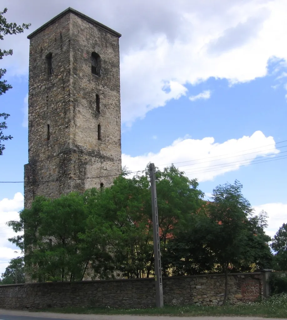 St. John's the Baptist church (built before 1307, rebuilt 15th century, next after fire in 1647 and again after II World War) in Rogów Sobócki near Sobótka and Wrocław, Poland