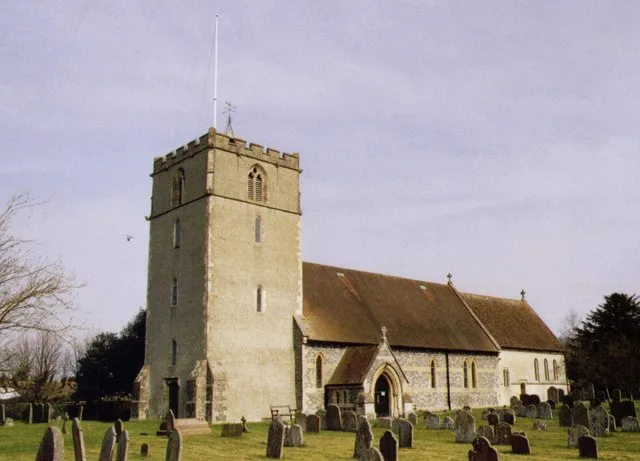 St Mary, Chieveley, near to Chieveley, West Berkshire, Great Britain. Grade 2* listed building erected in the 13th century.