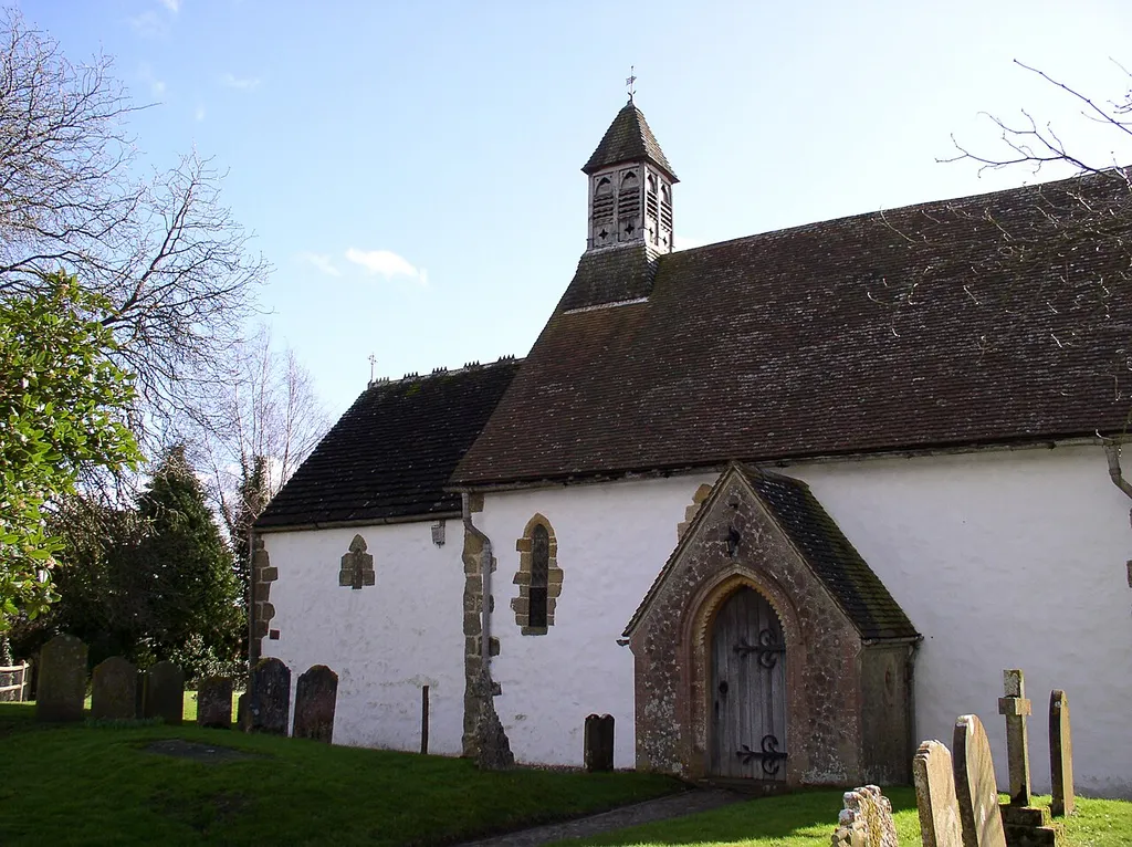 Church of England parish church of St. Botoph, Hardham, West Sussex: part of north elevation