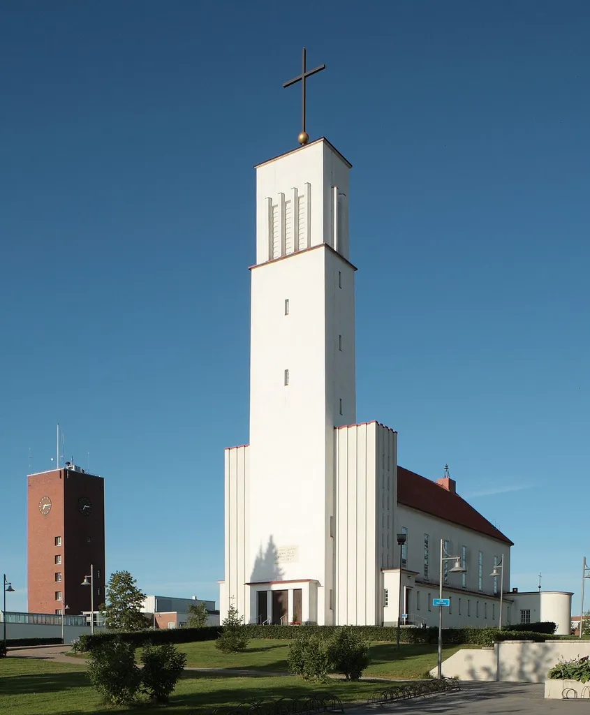 The Holy Cross Church (Iisalmi new church) in Iisalmi, Finland. Modern movement Architect: Eino Pitkänen 1933