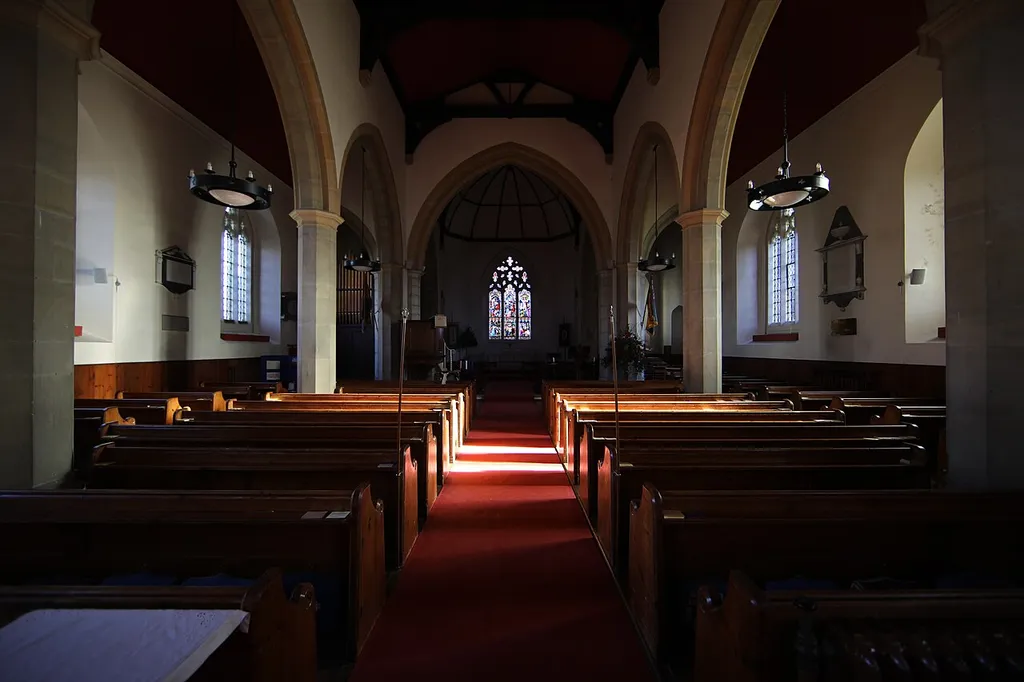 Church of St Mary interior looking towards the altarr .mw-parser-output .messagebox{margin:4px 0;width:auto;border-collapse:collapse;border:2px solid var(--border-color-progressive,#6485d1);background-color:var(--background-color-neutral-subtle,#fbfcff);color:var(--color-base,#202122);box-sizing:border-box;border-inline-start-width:8px}.mw-parser-output .messagebox.mbox-small{font-size:88%;line-height:1.25em}.mw-parser-output .mbox-warning,.mw-parser-output .mbox-speedy{border:2px solid var(--border-color-error,#b22222);background:var(--background-color-error-subtle,#ffdbdb);border-inline-start-width:8px}.mw-parser-output .mbox-serious,.mw-parser-output .mbox-delete,.mw-parser-output .mbox-stop{border:2px solid var(--border-color-error,#b22222);border-inline-start-width:8px}.mw-parser-output .mbox-issue,.mw-parser-output .mbox-content{border:2px solid #f28500;background:var(--background-color-warning-subtle,#ffe);border-inline-start-width:8px}.mw-parser-output .mbox-query,.mw-parser-output .mbox-style{border:2px solid #f4c430;background:var(--background-color-warning-subtle,#ffe);border-inline-start-width:8px}.mw-parser-output .mbox-shit{border:2px solid #960;border-inline-start-width:8px}.mw-parser-output .mbox-license{border:2px solid #88a;border-inline-start-width:initial}.mw-parser-output .mbox-legal{border:2px solid var(--border-color-notice,#666);background:var(--background-color-base,#fff);border-inline-start-width:8px}.mw-parser-output .mbox-honor{border:2px solid #ca3;background:var(--background-color-warning-subtle,#fcf4db);border-inline-start-width:8px}.mw-parser-output .mbox-growth{border:2px solid #8d4;background:var(--background-color-success-subtle,#d5fdf4);border-inline-start-width:8px}.mw-parser-output .mbox-move{border:2px solid #93c;border-inline-start-width:8px}.mw-parser-output .mbox-protection,.mw-parser-output .mbox-message{border:2px solid var(--border-color-base,#aaa);border-inline-start-width:8px}.mw-parser-output .messagebox .mbox-text{bor