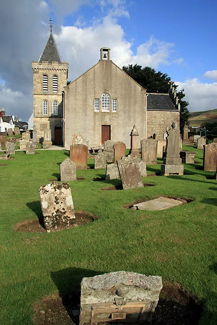 St Cuthbert's Parish Church at Straiton The main part of the church dates from 1758, but older parts date back to pre-Reformation times. The church was renovated in 1901 when the bell tower was added. There are many interesting old gravestones in the churchyard.
