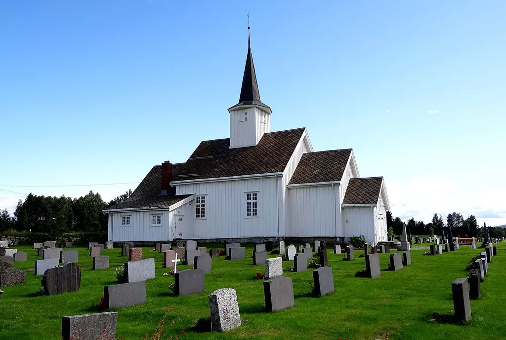 Bjørke church in Maura, Nannestad, Norway