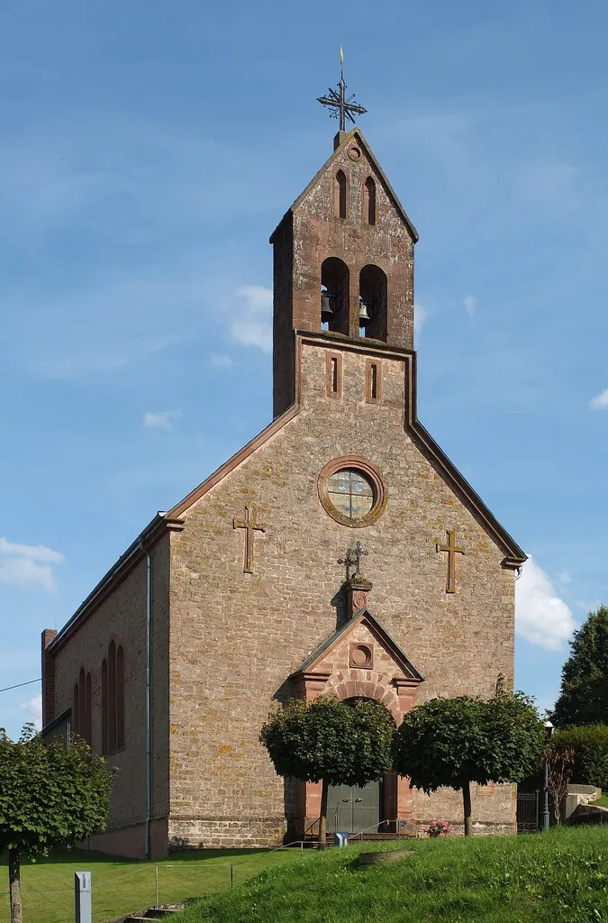 Saint Anne Church (Mannebach, near Saarburg), Germany (view NW).