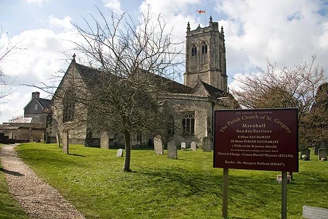St Gregory's parish church, Marnhull, Dorset, seen from the northeast