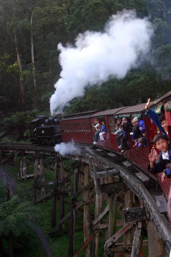 Puffing Billy in action on the 27th of July, 2003. Taken by myself with a Canon 10D and 16-35mm f/2.8L