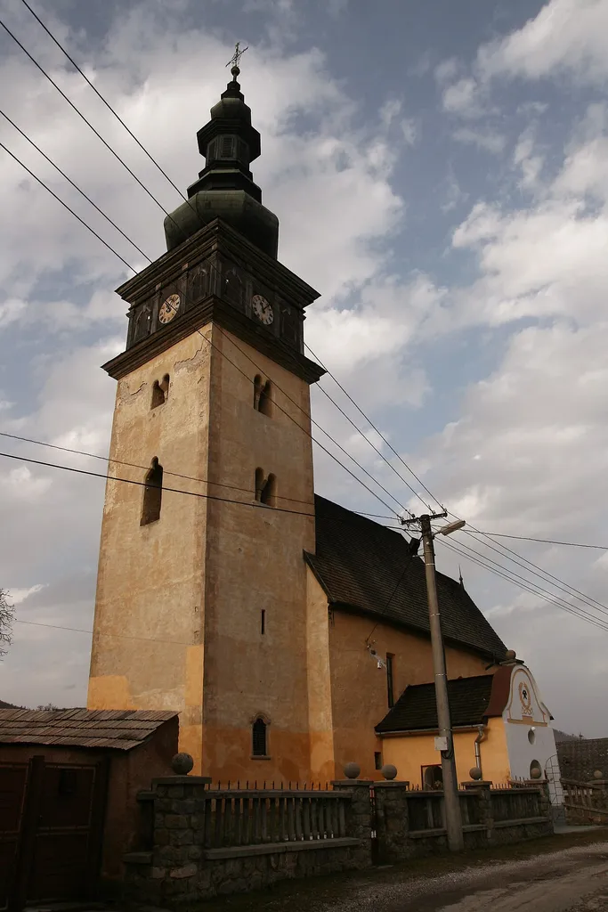 Romanesque-gothic Evangelical church in Ochtiná, Slovakia.