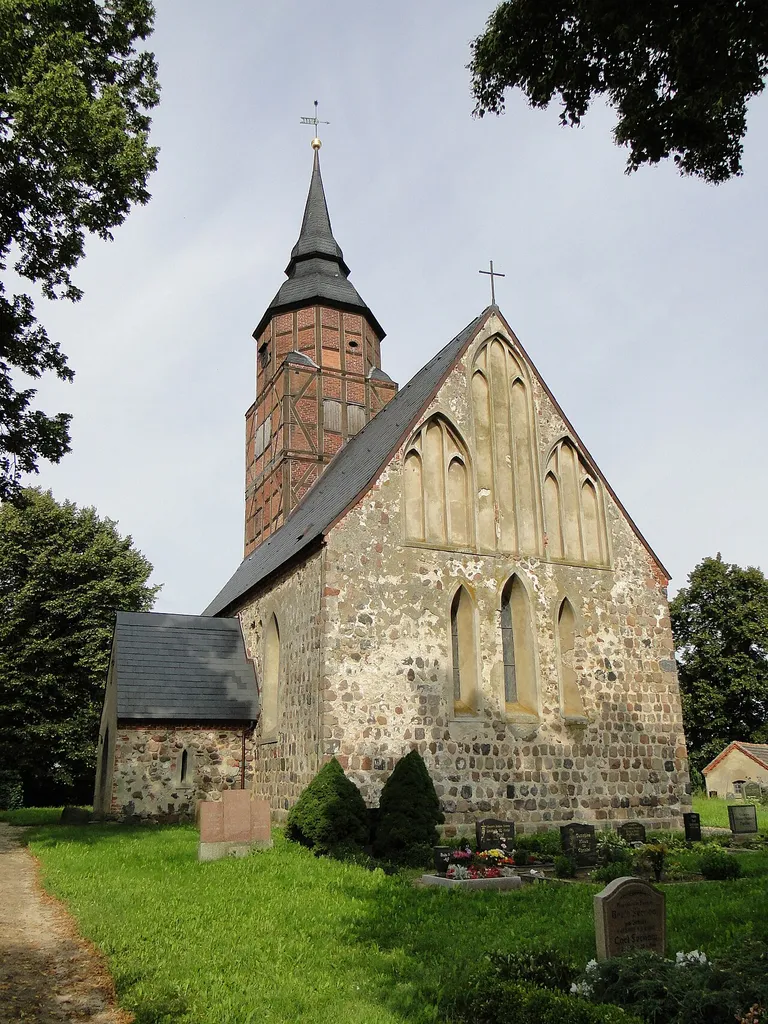 Church in Ganzkow, district Mecklenburg-Strelitz, Mecklenburg-Vorpommern, Germany