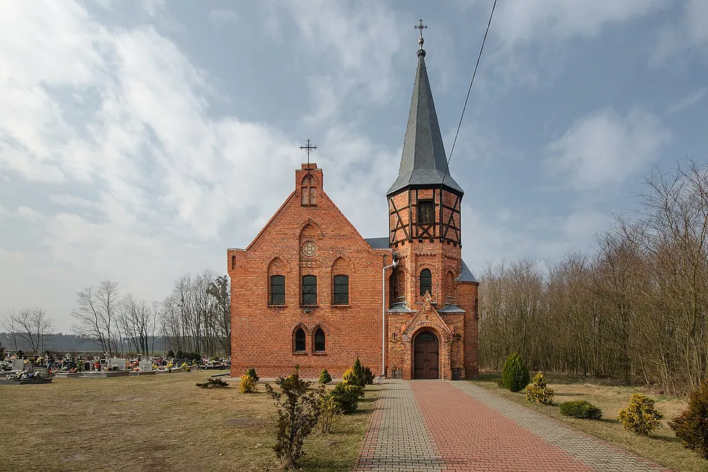Szczodrów, kościół ewangelicki, ob. rzym.-kat. kaplica cmentarna, 1898-1899