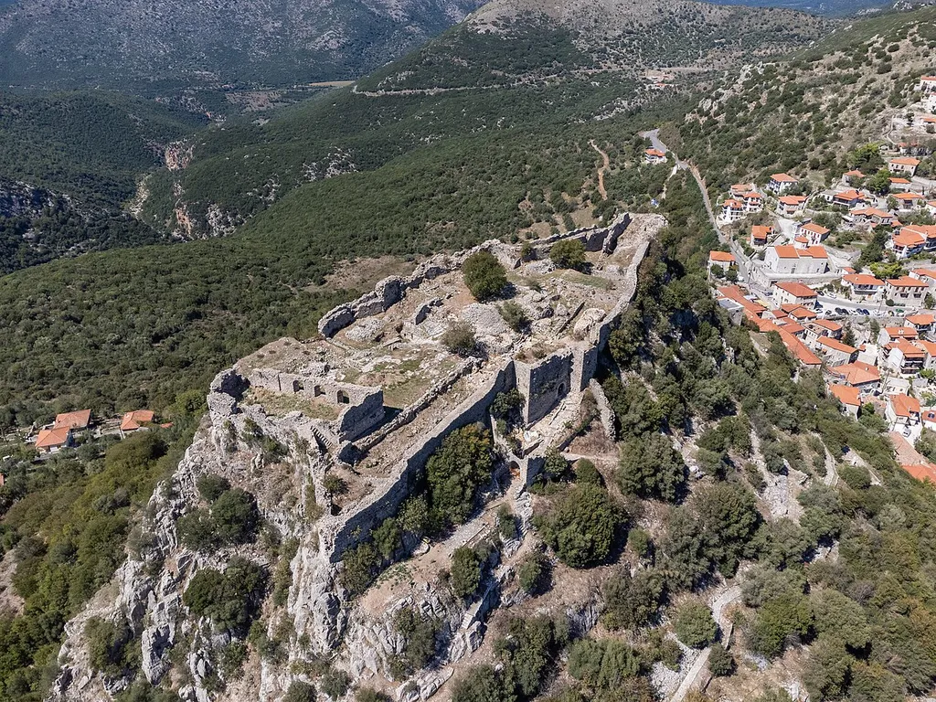 Airview of the Castle of Karytaina.