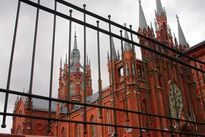 Exteriors of Cathedral of the Immaculate Conception in Moscow