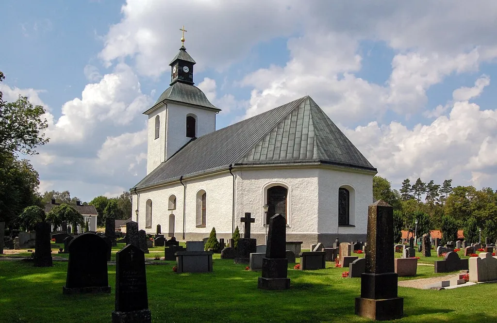 Vislanda Church.The exterior of the church from the south-east.