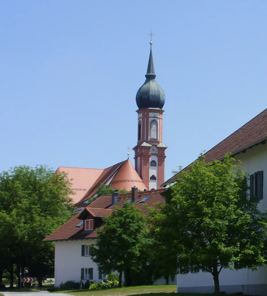 Pilgrimage Church "Mother of Sorrows" in Vilgertshofen, Upper Bavaria, Germany.