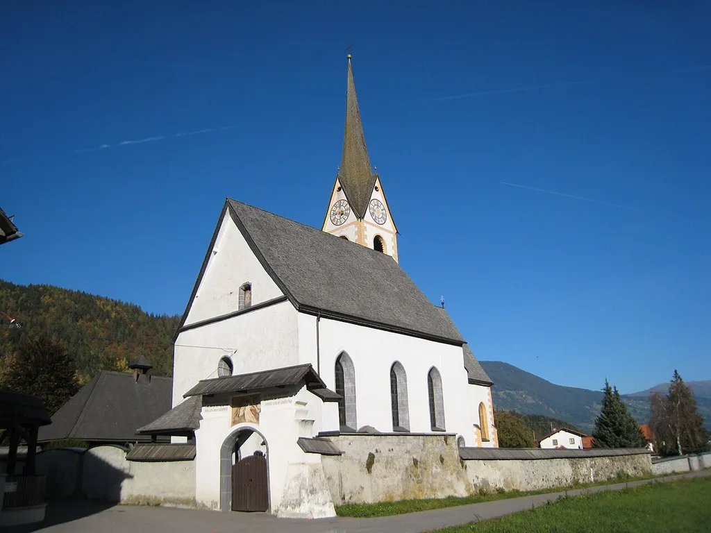 Pfarrkirche in Sachsenburg This media shows the protected monument with ObjektID 62881 in Austria. (Commons, de, Wikidata)