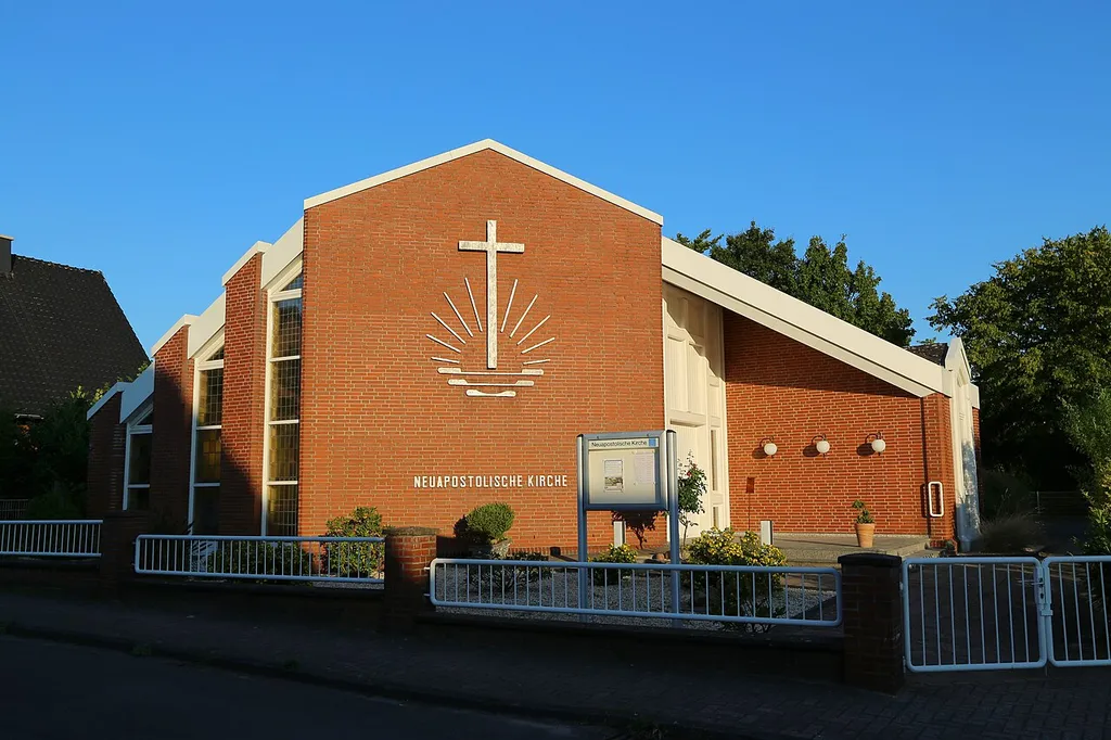 New Apostolic Church (Neuapostolische Kirche) in Ibbenbüren, Kreis Steinfurt, North Rhine-Westphalia, Germany.