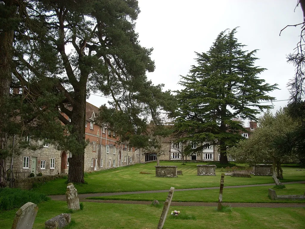 Church of St. John the Baptist in Tisbury, Wiltshire, UK.