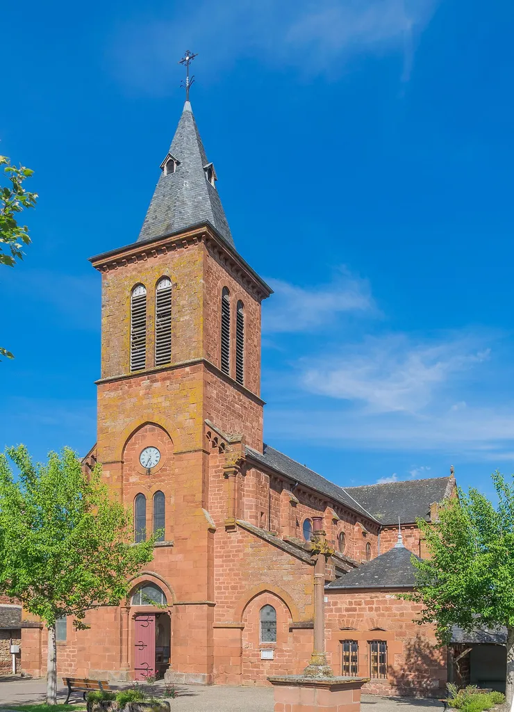 Saint Christopher Church in Saint-Christophe-Vallon, Aveyron, France