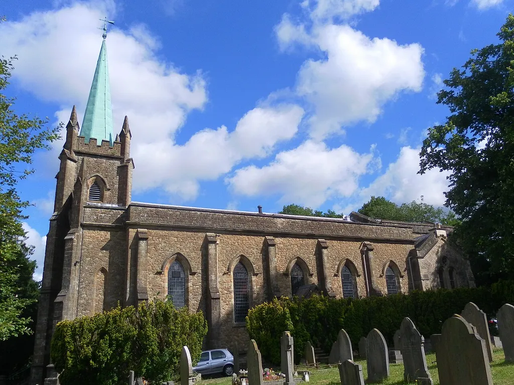 St Mary's parish church, Riverhead, Kent, seen from the south