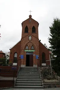 Our Lady of the Rosary church in Mikołajki