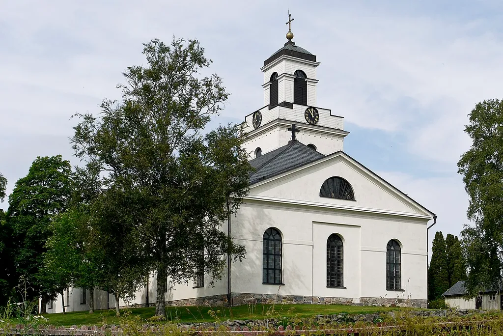 Bjursås kyrka/church. Diocese of Västerås, Falu kommun, Sweden. Main view.