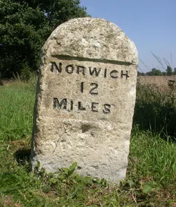 Milestone, London Rd, outside entrance to Mill House