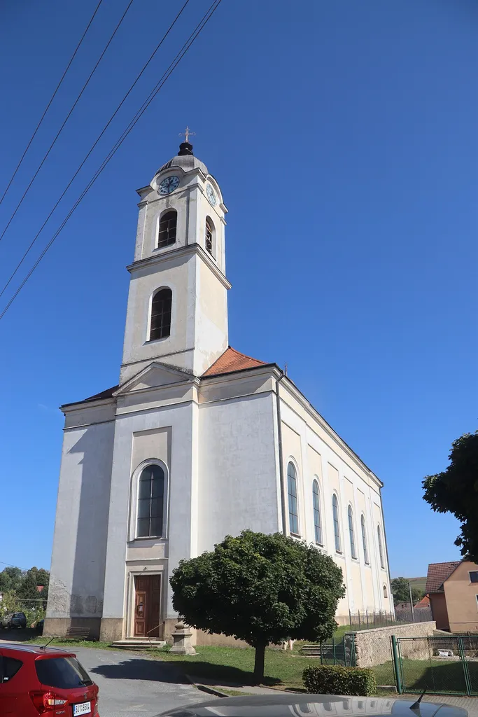 Overview of Church of Saint Bartholomew in Opatov, Třebíč District.