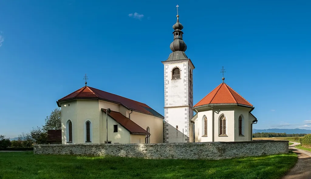 Saint Radegund and Saint Catherine in Srednja vas near Šenčur, Slovenia.