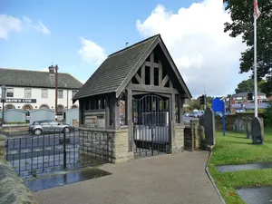 Lychgate and Churchyard Wall to North and East of Church of St Mary