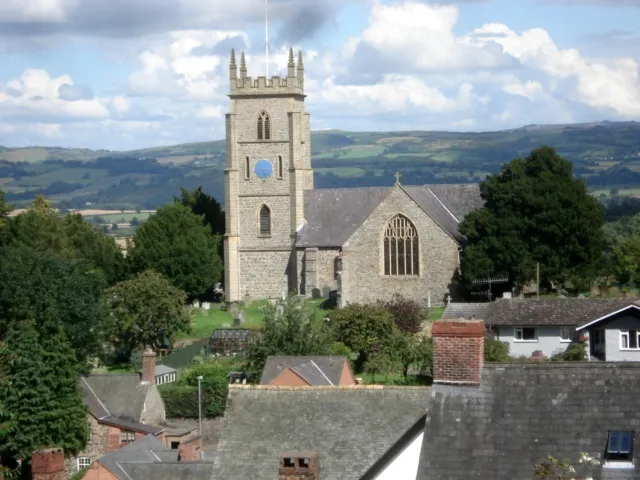 St Nicholas Montgomery A fine church on a small hill providing a commanding position over the town.