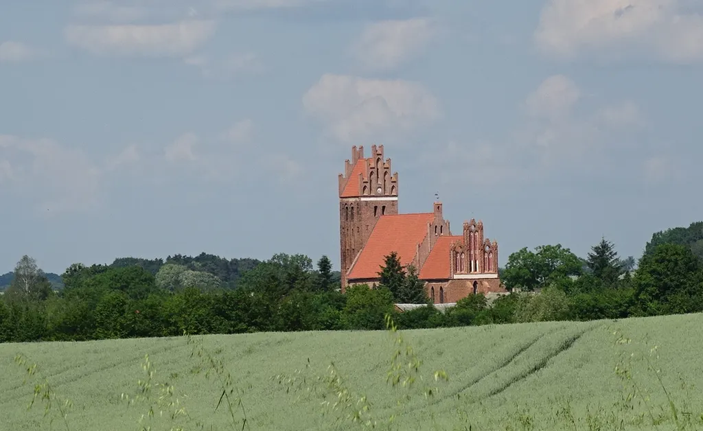 Lalkowy, Pomerania, Poland. Parish church. Turn of the 14th century.