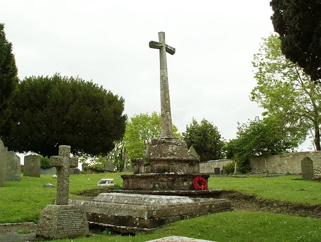 Old stone cross, St. Decuman's churchyard