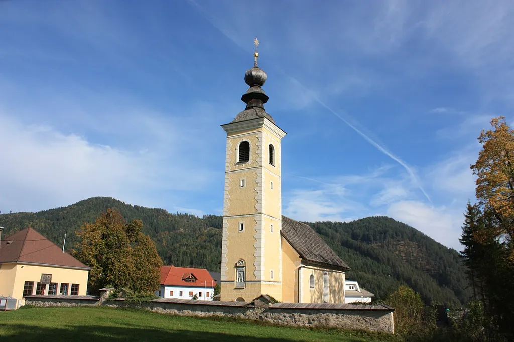 Parish church in Kreuzen, Auf der Eben, community Paternion / Austria / EU.