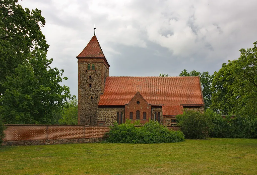 Village Church in 16818 Radensleben, Germany. Build in the 13th century