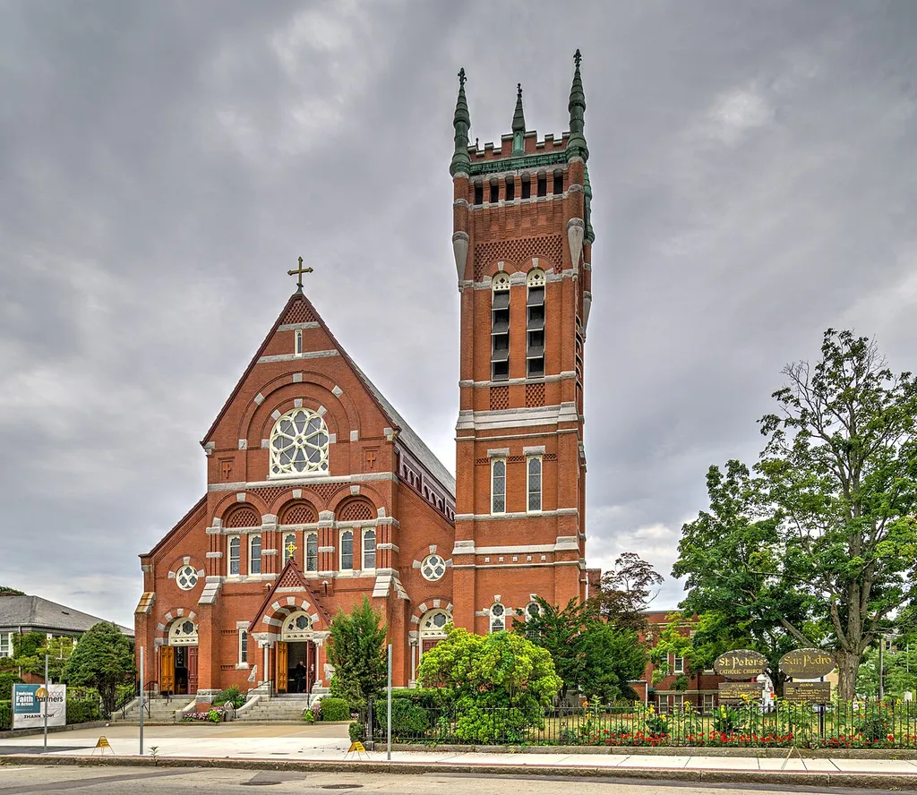 St. Peter's Catholic Church is a historic church building at 935 Main Street in Worcester, Massachusetts. Built in 1884. NRHP 80000548.