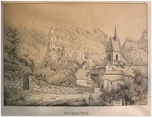 Saint-Ursanne, castle ruins - Middle Ages